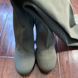 Olive Green Over the Knee Boots Women Sz 7